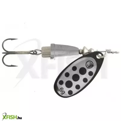 mistrall hrt bell fekete ezüst pöttyös körforgó villantó 3-as 6gr