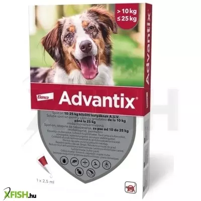 Advantix spot on 10-25 kg közötti kutyáknak A.U.V. 24 x 2,5 ml