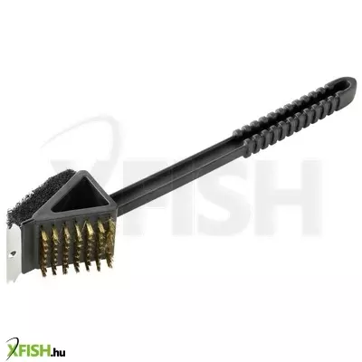 Barbecook bc-acc-7065 3az1-ben nyeles grillrács tisztító, fekete