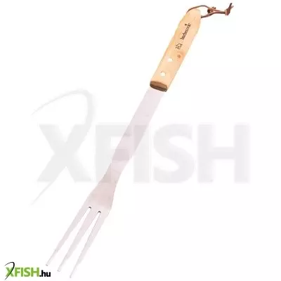 Barbecook bc-acc-7072 rozsdamentes acél grill villa, gumifa nyél, 100% fsc, 46cm