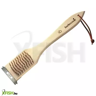 Barbecook bc-acc-7074 rézszálas fa grillkefe rozsdamentes acél kaparóval, 100% fsc, 31cm