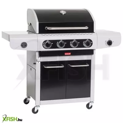 Barbecook bc-gas-2024 siesta 412 black edition gázgrill, tárolóval, oldalégővel, 132x56x120cm