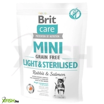 brit care mini light & sterilised kutyatáp 400g