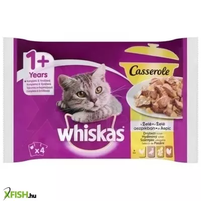 Whiskas alutasak 4-pack pure delight baromfi aszpikban  4x85g multipack, 13 db/csomag