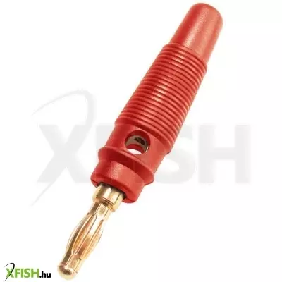 use home bd 5g/rd banándugó, piros, műanyag, keresztlyukas, csavarozható, aranyozott