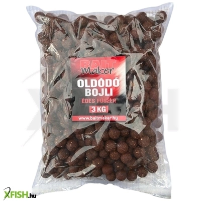 Bait Maker Oldódó Horgász Bojli Édes Fűszer 24mm 3000g