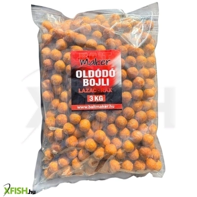 Bait Maker Oldódó Horgász Bojli Lazac Rák 24mm 3000g