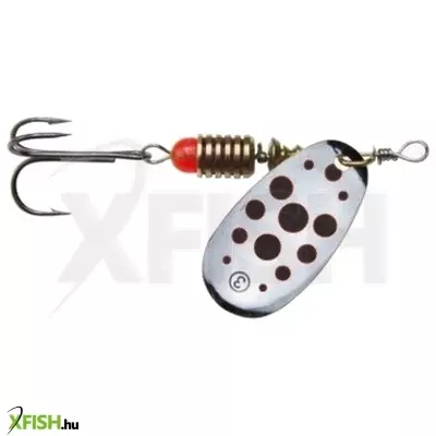 mistrall obrotowa ezüst piros pöttyös körforgó villantó 4-es 8gr