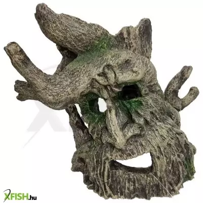 Bps buenapet fatörzs arccal akvárium dekoráció - bps-6605 (17x11x16cm)