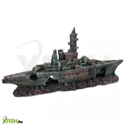 Bps buenapet csatahajó-roncs akvárium dekoráció - bps-6672 (23x4x11cm)