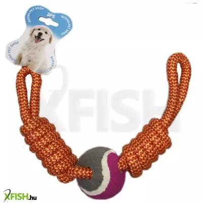 Bps buenapet bps kutyajáték - dupla kötélhurok teniszlabdával 42cm