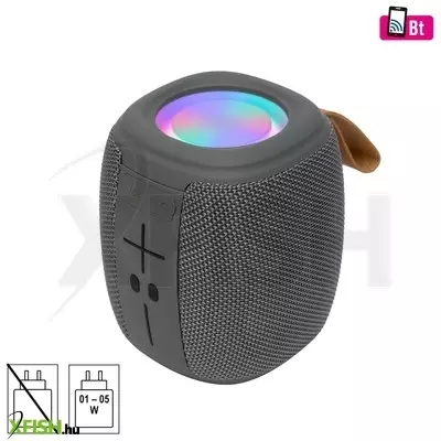 Sal bt 1000 hordozható boombox, bluetooth kihangosító, FM rádió, usb, microsd, beépített mikrofon, rgb led, ~15 óra üzemidő