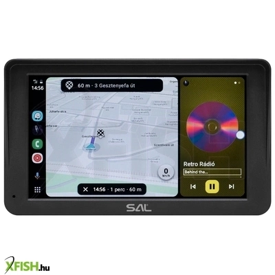 Sal carplay7 autós multimédia központ, 7” ips lcd érintőképernyő, carplay, android auto, usb, microsd, bluetooth, wifi, beépített hangszóró