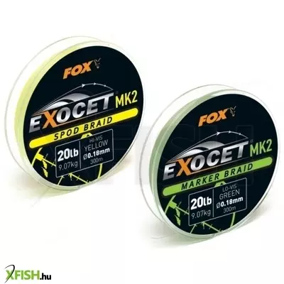 Fox Exocet Mk2 Spod Braid Fonott Zsinór Markerezéshez 0.18Mm 20Lb X 300M Sárga