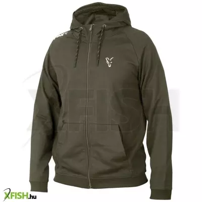 Fox collection Green / Silver LW hoodie Magasított nyakú pulóver zöld/ezüst - L