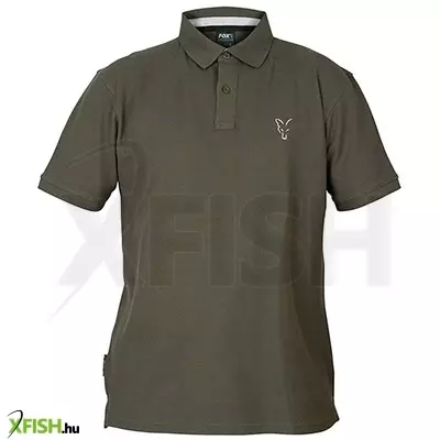 Fox collection Green / Silver polo shirt galléros zöld/ezüst póló - Xxl