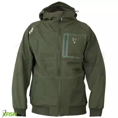 Fox collection Green / Silver Shell hoodie vízlepergető kabát zöld/ezüst - S