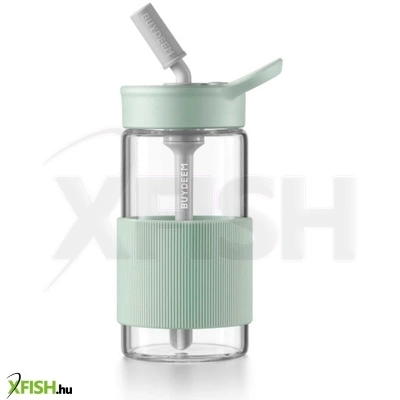 Buydeem cd1017-cg üveg palack szívószállal, 500 ml, boroszilikát üveg, beépített fogantyú