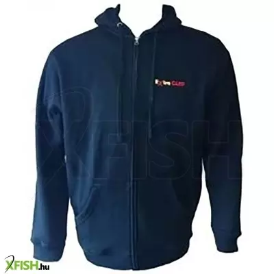Extra Carp Zip Hoodie Black Horgász Pulóver Fekete l