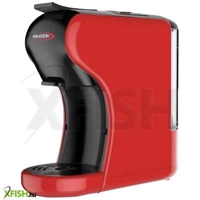 Hauser ce-934r multifunkciós kávéfőző, 1450 w, max. 20 bar nyomás,  nespresso és dolce gusto kapszula, piros