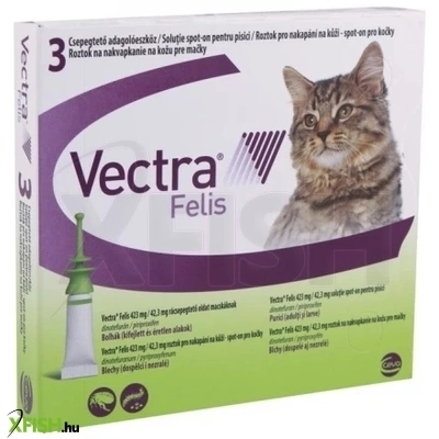 Vectra Felis Rácsepegtető Oldat Macskáknak (0,6-10kg) 3db/csomag
