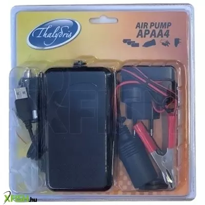 Levegőztető pumpa elemes, szivargyújtós, USB, 220V (APAA4)