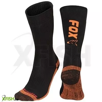 Fox Black / Orange Thermolite Long Sock zokni 6 - 9 (Eu 40-43)