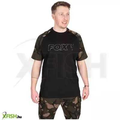 Fox Outline Horgász Póló Fekete S