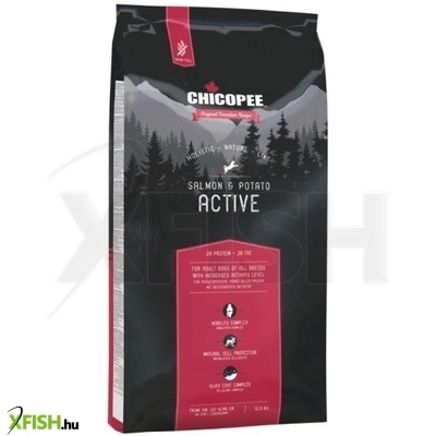 chicopee hnl grain free száraztáp active salmon potato lazac burgonya 12000g