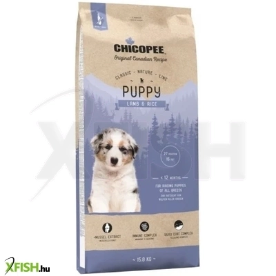 chicopee cnl száraztáp puppy lamb rice bárány rizs 15000g