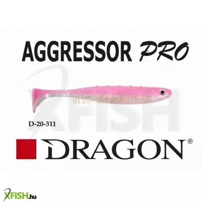 Dragon V-Lures Aggressor Pro Gumihal - Light Orchid 4/10Cm 3Db/Csomag Clear/Pink Silver