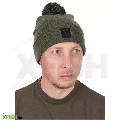 Fox Collection Bobble Hat Téli Sapka Zöld
