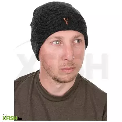 fox collection beanie téli sapka fekete