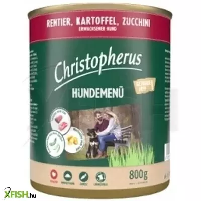 Christopherus dog konzerv menü rénszarvas, burgonya, cukkini 800g, 6 db/csomag