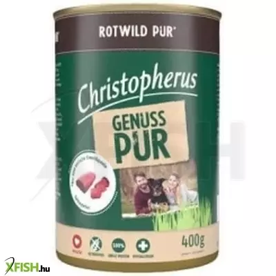 Christopherus dog konzerv pure gímszarvas 400g, 6 db/csomag