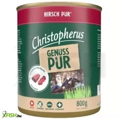 Christopherus dog konzerv pure gímszarvas 800g, 6 db/csomag