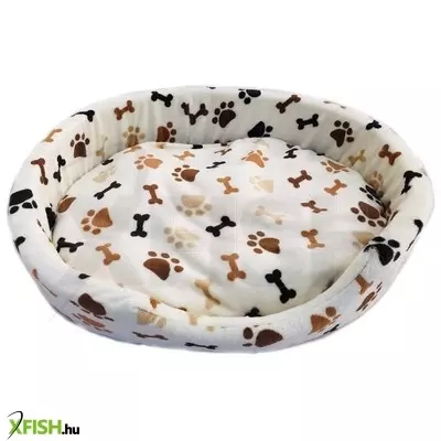 Cilicili kisállat fekhely csont-mancs fehér (ci35) - 56x46x15cm