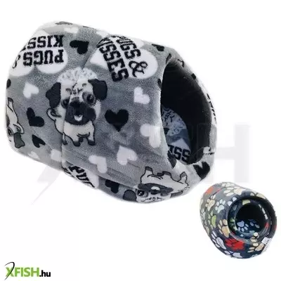 Cilicili habszivacs kisállat odú mopsz szíves szürke (ci64) - 3in1 garnitúra