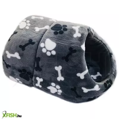 Cilicili habszivacs kisállat odú mancs-csont szürke (ci67) - 45x35x30cm