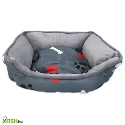 Cilicili kisállat fekhely szürke alapú mintás (ci85) - 47x40x14cm