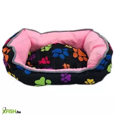 Cilicili kisállat fekhely fekete-pink mintás (ci86) - 47x40x14cm