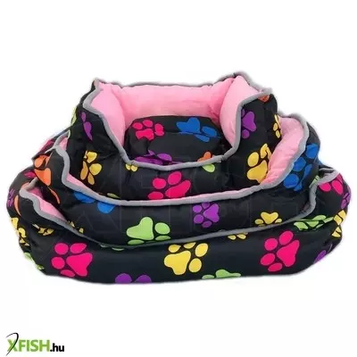 Cilicili kisállat fekhely fekete-pink mintás (ci86) - 3 méretes szett