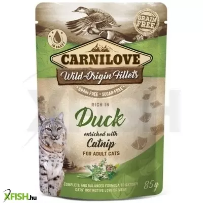 Carnilove cat tasakos duck with catnip - kacsa macskamentával 85g, 24 db/csomag