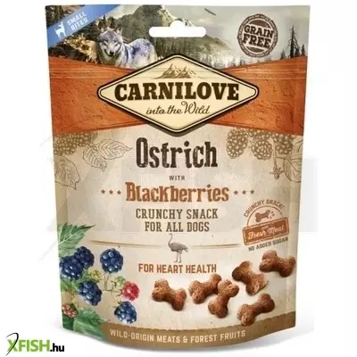 Carnilove Dog Crunchy Snack Ostrich & Mulberry- Strucc Hússal és Szederrel 200g