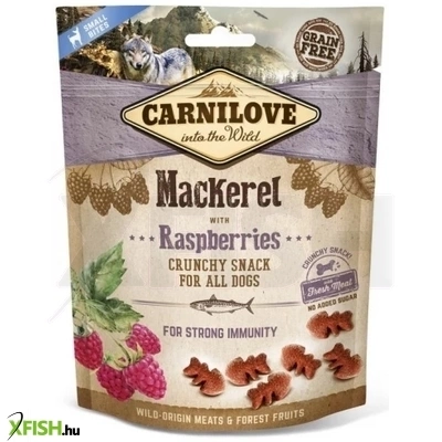 Carnilove Dog Jutalomfalat Crunchy Mackerel Raspberries Makréla Málnával 200g