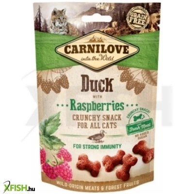 Carnilove Cat Jutalomfalat Crunchy Duck Raspberries Kacsahús Málnával 50g