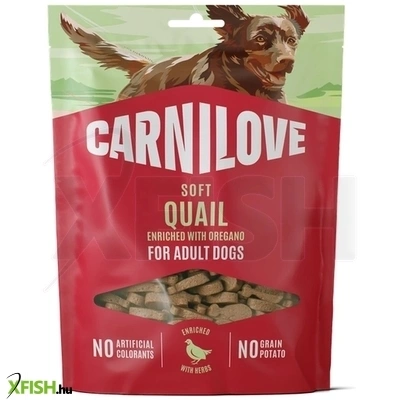 Carnilove Dog Soft Snack Jutalomfalat Kutyának Fürj Oreganó 200g