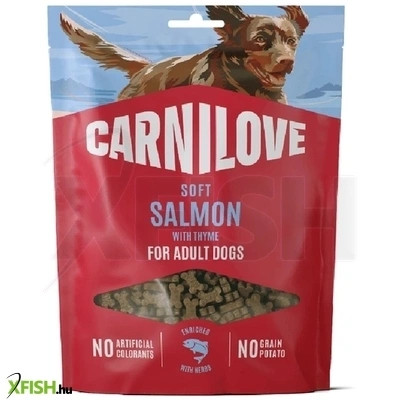 carnilove dog soft snack jutalomfalat kutyáknak lazac kakukkfű 200g
