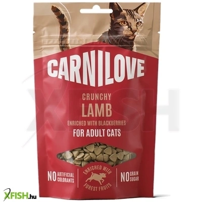 carnilove cat crunchy snack jutalomfalat macskának báránnyal és szederrel 50g
