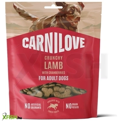 carnilove dog crunchy snack jutalomfalat kutyának bárány tőzegáfonyával 200g